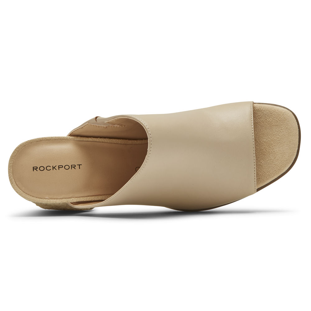 Rockport Womens Total Motion Amara - Slides Beige - HMI461895